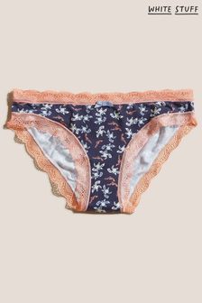 White Stuff Grey Abstract Floral Knickers (C06990) | €5