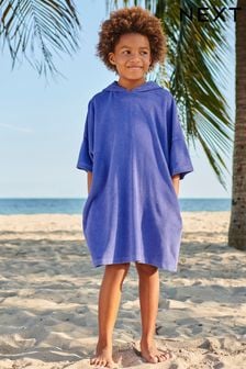 Blue Oversized Hooded Towelling Cover-Up (C07241) | 10,410 Ft - 13,530 Ft