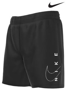 Nike Black 4 Inch Volley Split Logo Swim Shorts (C07245) | €27