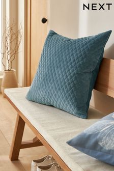 Blue Velvet Quilted Hamilton 50 x 50 Cushion (C07337) | 13 €