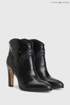 Tommy Hilfiger Black High Heel Ankle Boots (C07595) | OMR93