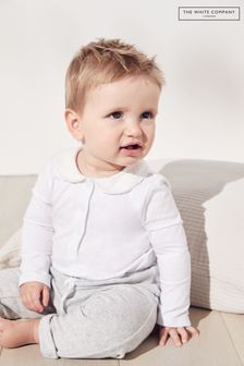 The White Company Baby Textured White Collar Bodysuit (C07891) | 22 €