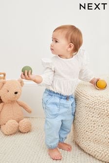 Denim Lace Trim Baby Trousers (C07920) | R192 - R229