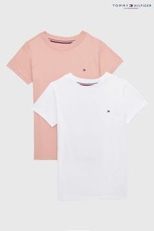 Tommy Hilfiger Cotton White Long Sleeve T-Shirts 2 Pack (C07959) | €21.50