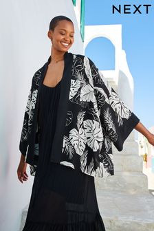 Black/White Floral Cover-Up (C07965) | €12