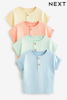 Pastel - Pachet de 4 tricouri Bebeluși Jerseu (C08031) | 120 LEI - 141 LEI