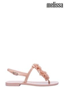 Różowe sandały regulowane Melissa z motywem kwiatów 3D (C08198) | 205 zł