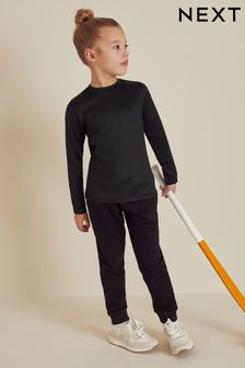 Negro - Camiseta interior de manga larga (3-16 años) (C08409) | 11 € - 18 €