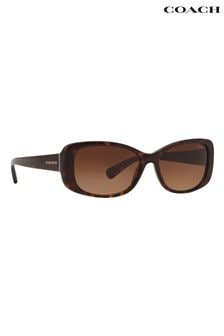 Коричневые солнцезащитные очки в овальной о талии Coach L156 (C08712) | €184