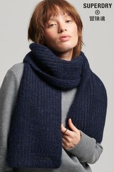 Superdry Blue Essential Ribbed Scarf (C08882) | LEI 234