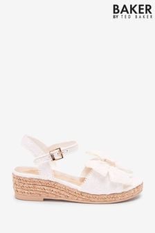 Baker by Ted Baker White Broderie Wedges (C08908) | TRY 923 - TRY 969