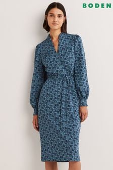 Boden Blue Column Jersey Midi Shirt Dress (C08952) | 121 €