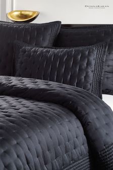 Donna Karan Black Essential Silk Quilt Pillowcase