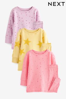 Multi Simple Star Pyjamas 3 Pack (9mths-16yrs) (C09413) | $88 - $120