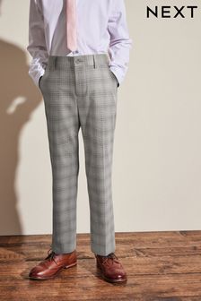 Grey Check Trousers Skinny Fit Suit (12mths-16yrs) (C09460) | 90 zł - 132 zł