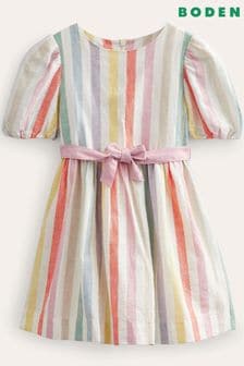Boden Yellow Bow Tie Vintage Dress (C09628) | 28 € - 32 €