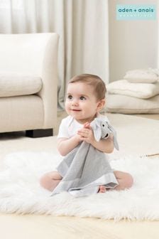 Aden + Anais Grey Essentials Lovey Muslin Comforter (C09634) | OMR8