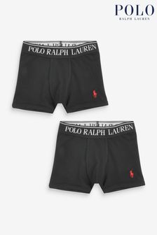 Noir - Lot de 2 boxers Polo Ralph Lauren garçons en coton stretch avec logo (C10300) | €36