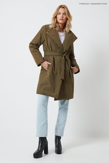 French Connection Green Rosalie Long Wrap Puffer Coat (C10357) | €72