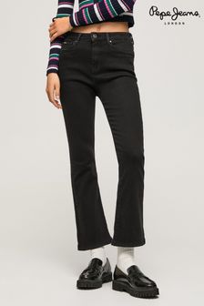 Pepe Jeans Black High Waisted Crop Flare Jeans (C10571) | 108 €