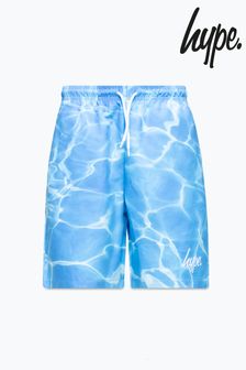 Реклама. Синие пляжные шорты для мальчиков с мраморным принтом (C10600) | €26