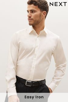 Cream Ivory Regular Fit Single Cuff Easy Care Shirt (C10757) | 7.50 BD