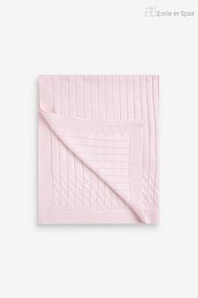 Розовый - Emile Et Rose одеяло с узором "косичку" для малышей (C10851) | €58