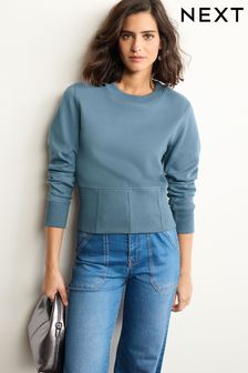 Blue Corset Detail Sweater (C10983) | KRW44,800