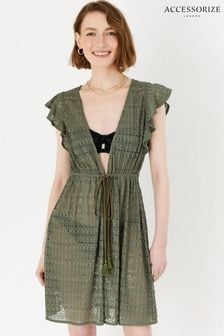 Accessorize Green Frill Shoulder Lace Kimono (C11262) | €37
