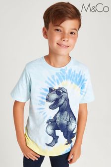 M&Co Blue Tie Dye Dinosaur T-Shirt (C11321) | 11 € - 13 €
