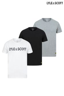 Lyle & Scott August Black Loungewear T-Shirts 3 Pack (C11612) | 178 QAR