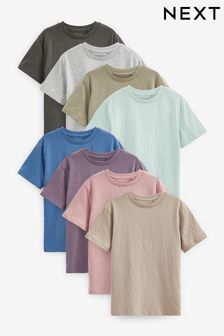 Разноцветный современный - Набор из 8 футболок с короткими рукавами (3-16 лет) (C11873) | 20 100 тг - 29 480 тг
