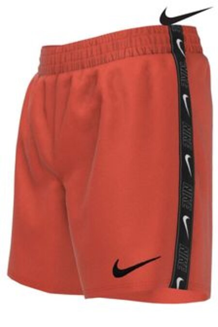 Rouge - Nike 4 po Shorts de bain à bande logo Volley (C12045) | €23