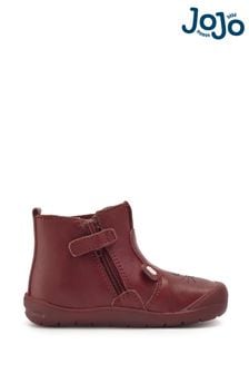 Start Rite x JoJo Friend Red Leather Zip Up Boots (C12641) | 70 €