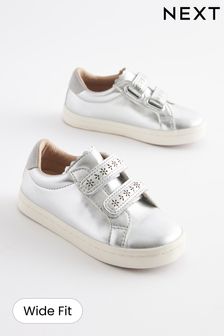 Silver Wide Fit (G) Trainers (C12799) | €13 - €14