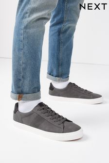Grey Wide Fit Perforated Side Trainers (C12897) | $44