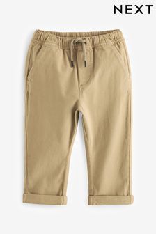 Бежевые Светло-коричневый - Свободные брюки чинос без застежки (3 мес.-7 лет) (C13000) | €17 - €20