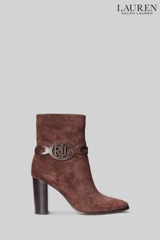 Lauren Ralph Lauren Abigael Suede Leather Logo Heel Boots (C13413) | 289 €