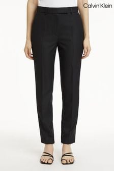 Czarne spodnie Calvin Klein Essential o dopasowanym kroju (C13517) | 630 zł