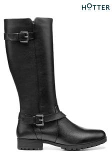 Hotter Belgravia Black Zip Fastening Boots (C13544) | €95