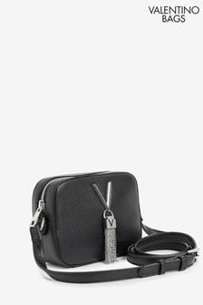 Valentino Bags Black Camera Cross-Body Bag with Tassle Detail (C13746) | kr766