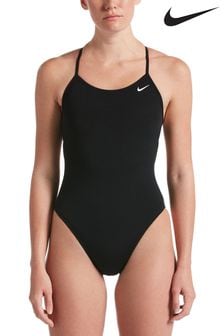 Nike Black Hydrastrong Lace Up Tie Back Performance Swimsuit (C14118) | kr700
