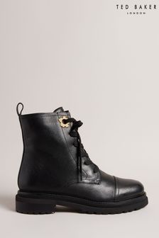 Ted Baker Darcyo Leather Black Biker Boots (C14448) | 222 €
