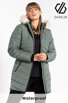 Зеленая непромокаемая дутая куртка удлиненного кроя Dare 2b Striking Iii (C14735) | €91