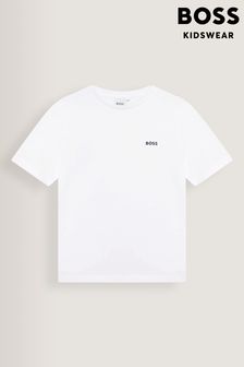 Boss White Short Sleeved Small Logo T-shirt (C14744) | 55 € - 62 €