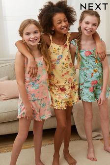 Pink/Green/Yellow Floral Cami Short Pyjamas 3 Pack (3-16yrs) (C15014) | R512 - R640