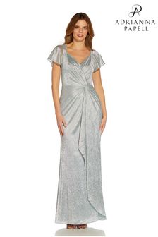 Adrianna Papell Blue Mesh Twist Gown (C15149) | 335 €