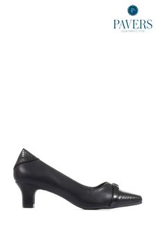 Pavers Low Heeled Black Court Shoes (C15180) | 27 €