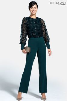 HotSquash Green Ponte Jumpsuit With Blouson Sleeves (C15199) | €102