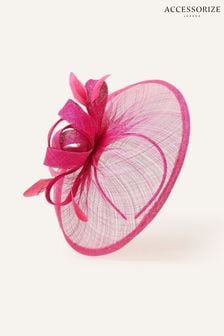 Accessorize Pink Penelope Sinamay Bow Band Fascinator (C15519) | kr900